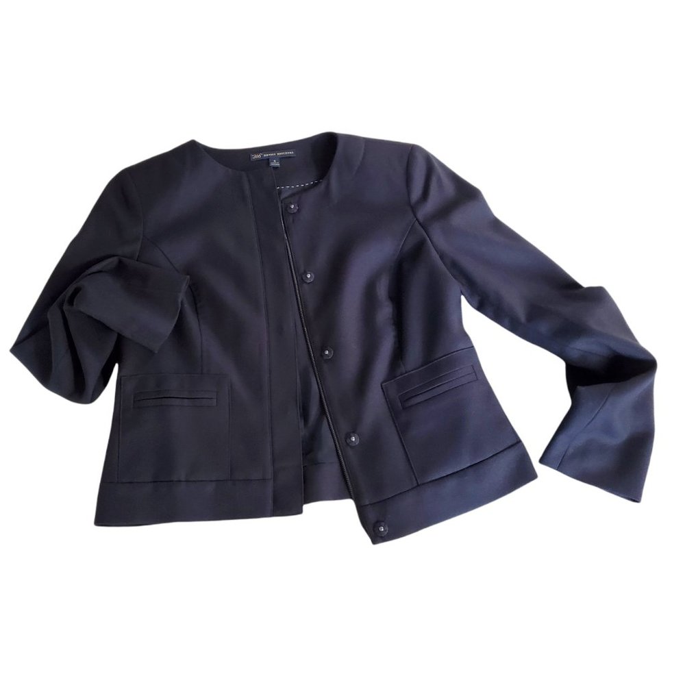 Brooks Brothers Tailored Wool Blazer, Navy, 4